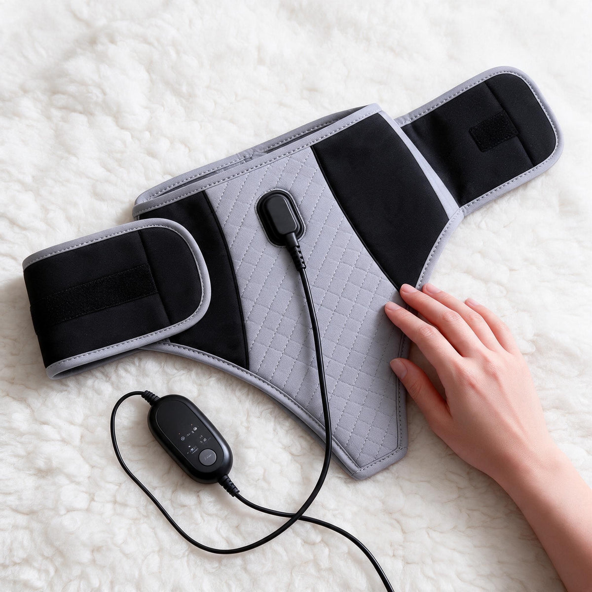 BellyBear laid flat with its hand controller
